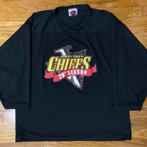 Vintage 90s Johnstown Chiefs ECHL Minor League Hockey Jersey Men’s Sz L SLAPSHOT